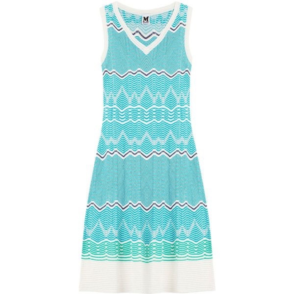 M Missoni Crochet knit Zigzag Sleeveless Dress